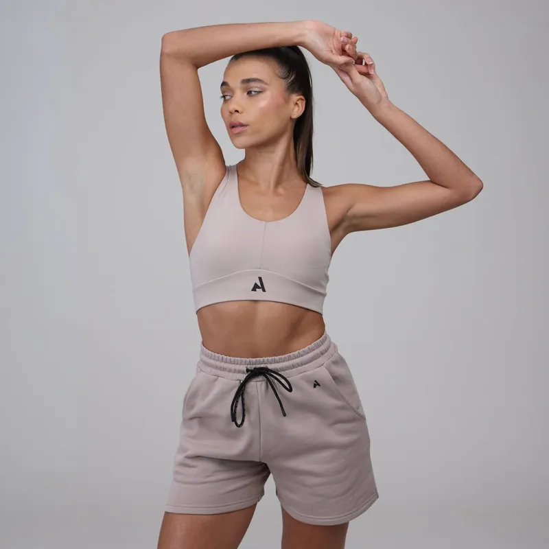 Aubrion React Sculpt Sports Bra in Sand